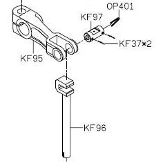 Стержень игловодителя в сборе с рычагом KF96-C1 (original)