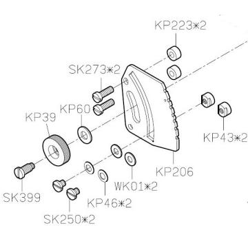 Siruba 757K Пластина KP206-A (original)